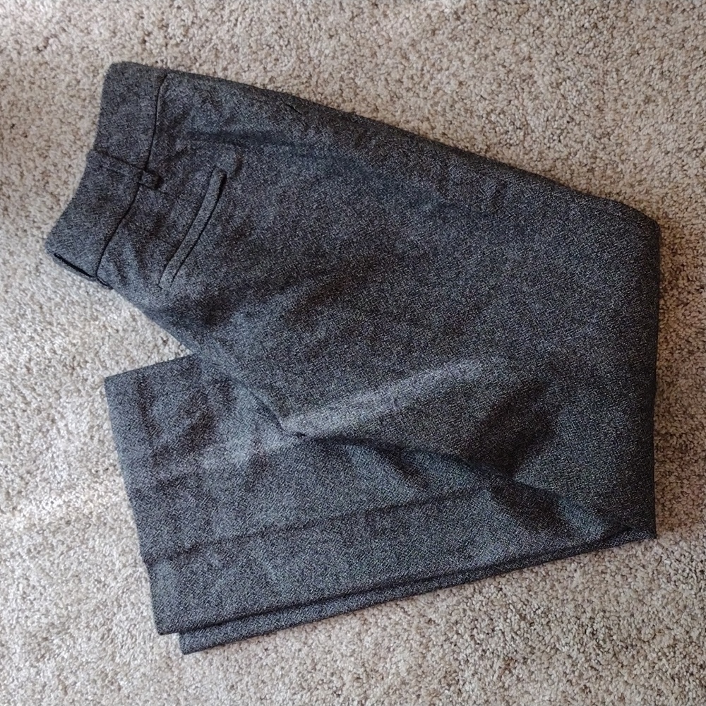 NWT Ann Taylor Petite charcoal wool-blend mid rise trouser pants size 2P